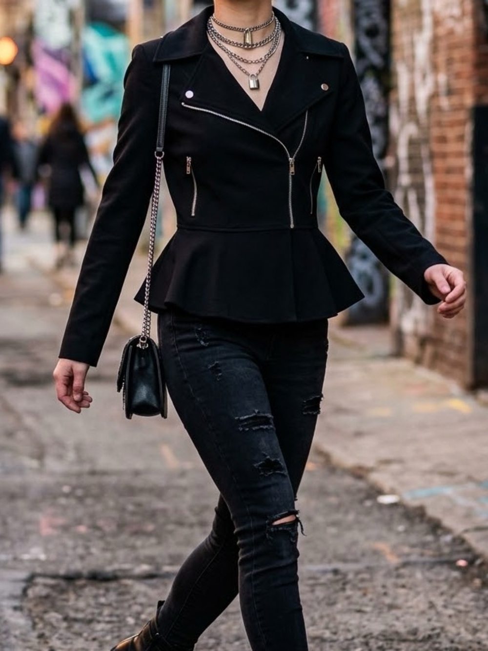 Zara Black Peplum Women's Jacket